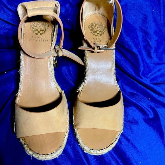 Vince Camuto - Espadrille Wedge Beige Sandals - Picture 11 of 11